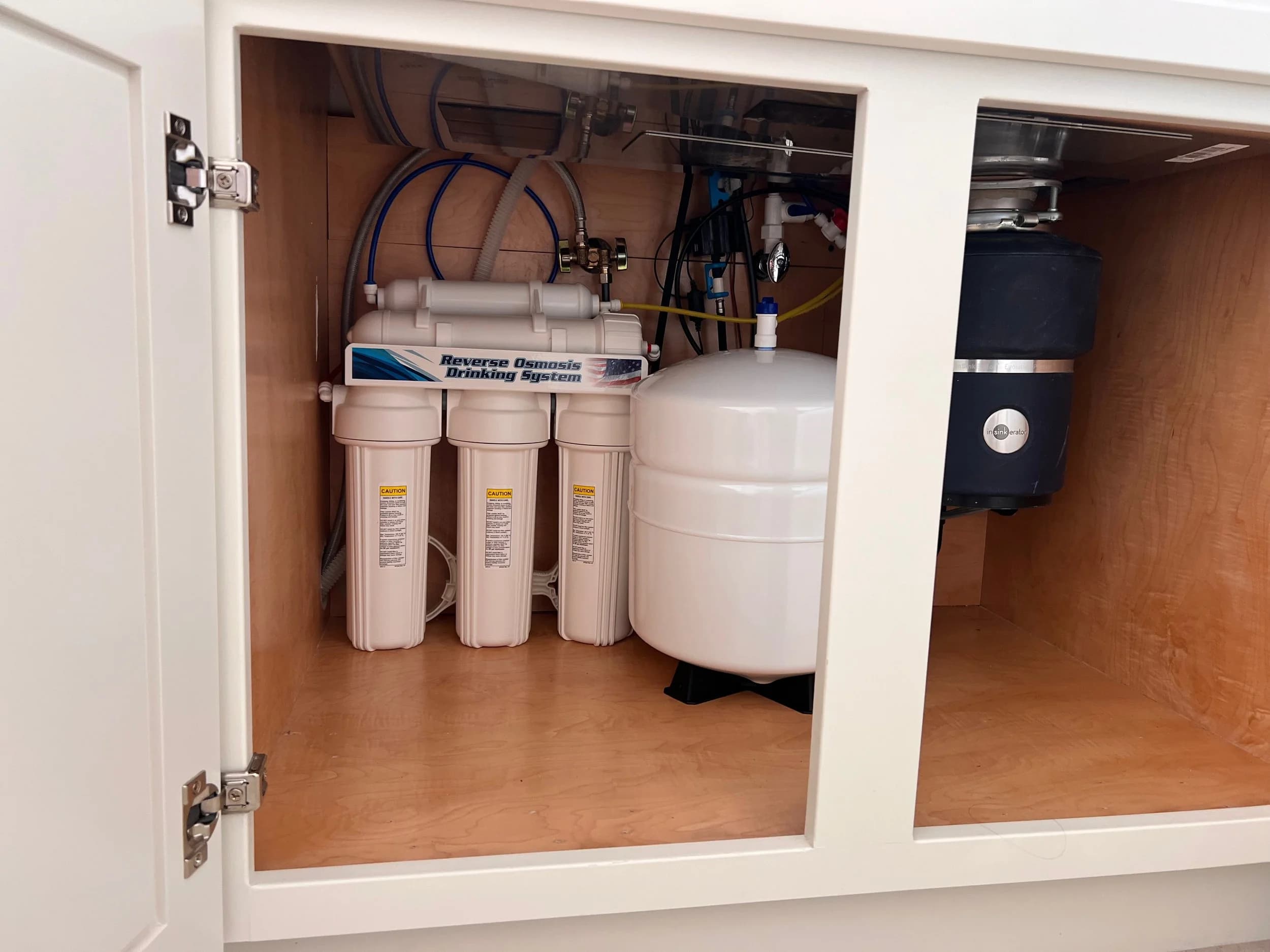 Under-sink alkalizer reverse-osmosis system installation